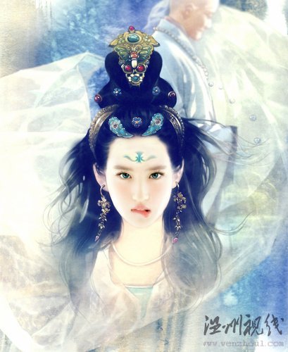 疑似聶小倩手繪造型流出 劉亦菲空靈清秀引關(guān)注