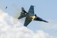 加拿大一架F-18戰機航展