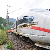 德國高速列車與垃圾車相