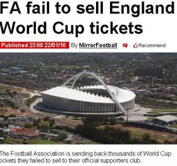 英格蘭世界杯門票6000張無(wú)主 球迷認(rèn)定難進(jìn)四強(qiáng)