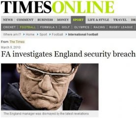 英格蘭驚爆竊聽(tīng)門 世界杯戰(zhàn)術(shù)球員玩笑盡被錄音