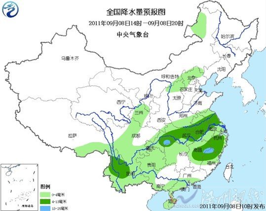 未來3天重慶湖北華北海南等地有大到暴雨(圖)