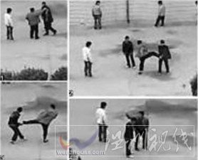 “功夫校長”暴打?qū)W生網(wǎng)站視頻截圖