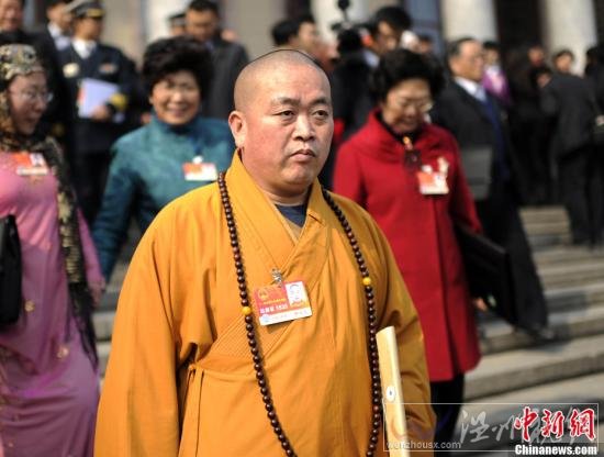 資料圖：少林寺方丈釋永信。中新社發 廖攀 攝