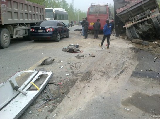 安徽蕭縣車禍現(xiàn)場
