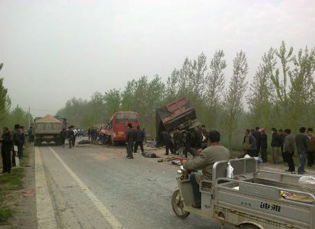 安徽蕭縣車禍現(xiàn)場