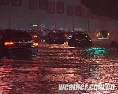 河北多地遭遇強降雨 石家莊街道可養魚