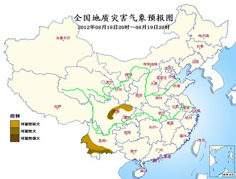 暴雨藍色預警：滇川魯遼等局部有暴雨