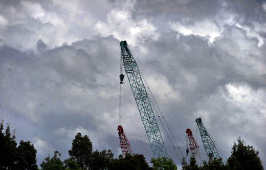 臺風(fēng)海葵登陸 浙江天空陰沉