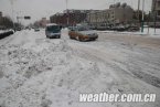 吉林降雪造成道路積冰影響交通 吉林舒蘭大暴雪積雪