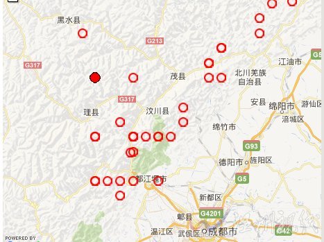 2013年1月2日四川理縣茂縣交界發生3.3級地震