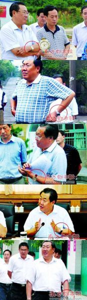 陜西安監局長楊達才的戴表照片。資料圖