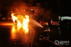 溫州市區汽車起火 16日凌晨溫州江濱西路一轎車起火