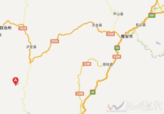 甘孜海螺溝情景地理位置