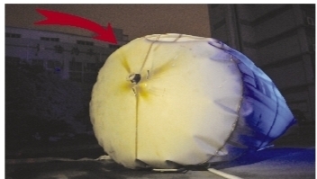 溫州工廠爆炸中被炸飛的罐體