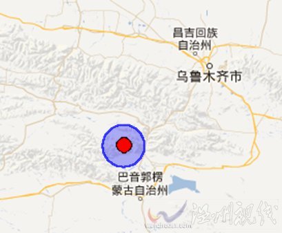 5月3日新疆和靜縣地震震中位置
