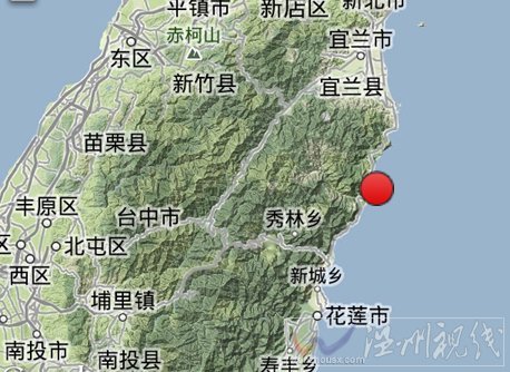 臺灣花蓮縣附近海域發生4.6級地震