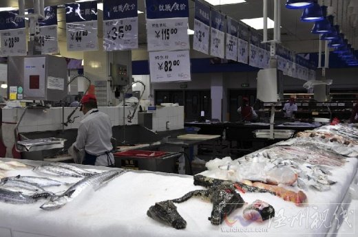 廣州超市出售鱷魚肉