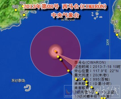 臺風西馬侖路徑