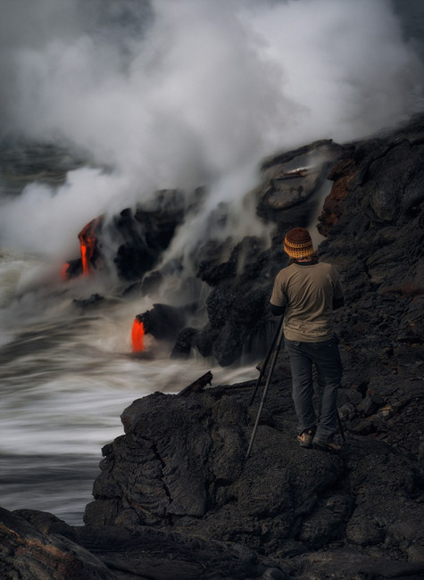 美國攝影師拍攝夏威夷基拉韋亞火山噴發(fā)