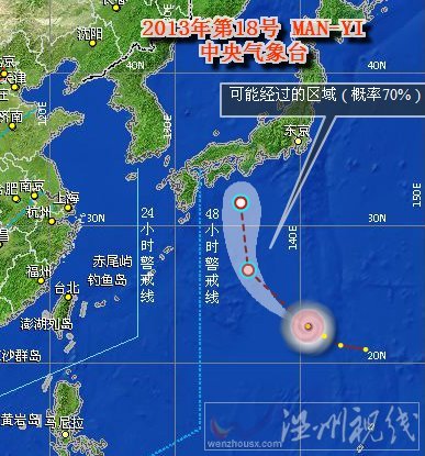 2013年18號臺風萬宜路徑