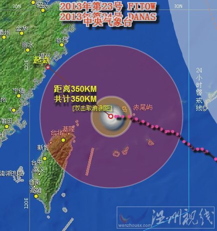 臺(tái)風(fēng)菲特最新路徑圖