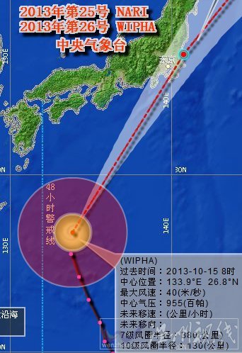 2013臺風韋帕路徑