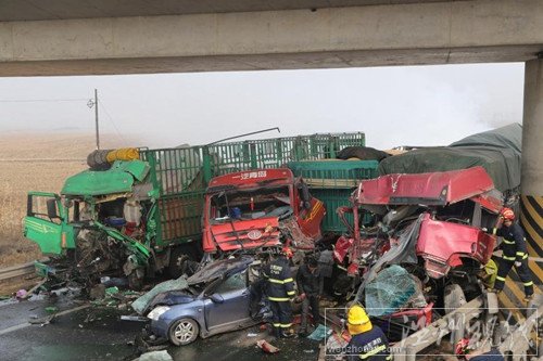 遼寧中部環線高速發生交通事故