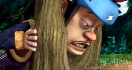 熊出沒李老板督促光頭強砍樹用工作計劃帽控制光頭強