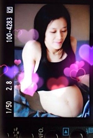桑蘭懷孕曬大肚照
