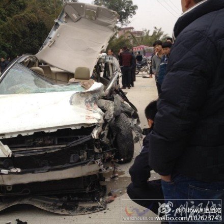 陸河水唇車禍現場