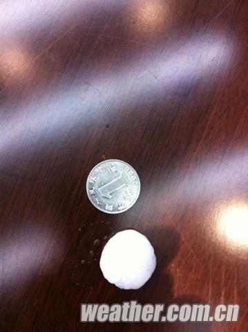 浙江臺州特大冰雹