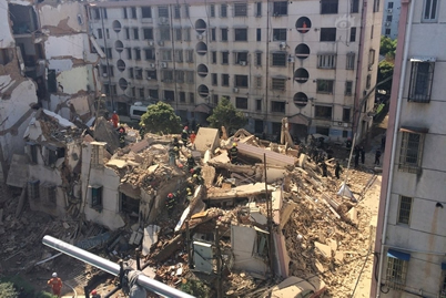 寧波樓房倒塌 4月4日浙江寧波奉化大成路居敬小區