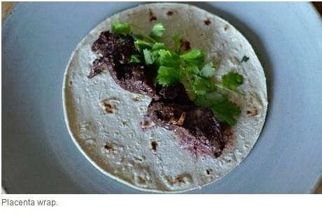 產后胎盤做成烤餅