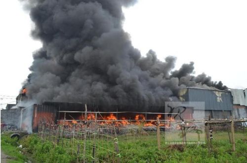 瑞安鞋廠火災 瑞安市飛云街道上河工業(yè)區(qū)鞋廠火災