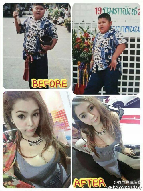 泰國小胖墩變性成辣妹