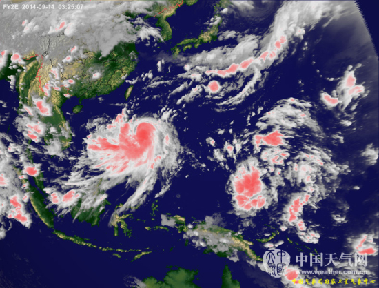 第15號臺風海鷗衛星云圖
