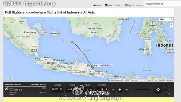 亞航客機飛行路線