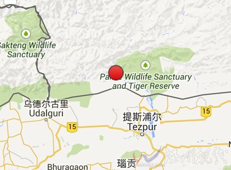 錯(cuò)那地震震中示意圖