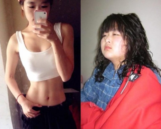 胖妞變女神前后對比照片