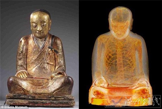 中國千年古佛里端坐和尚