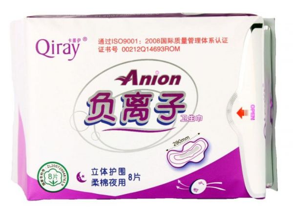 中國產衛生巾被扣