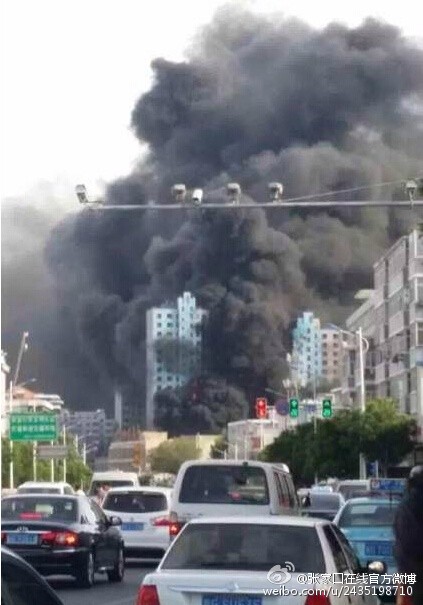 張家口大火現場