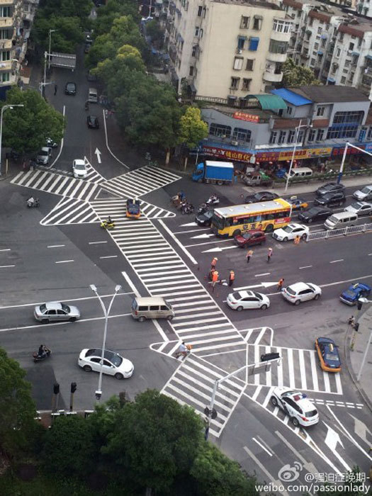 安徽蕪湖史上最銷魂斑馬線