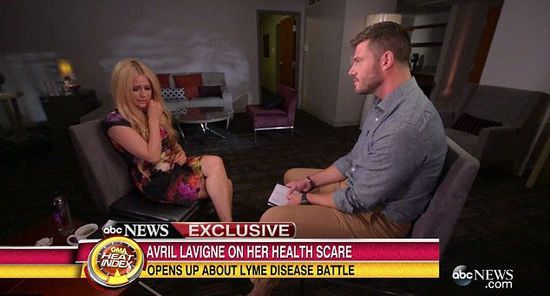 艾薇兒確診患萊姆病后接受采訪