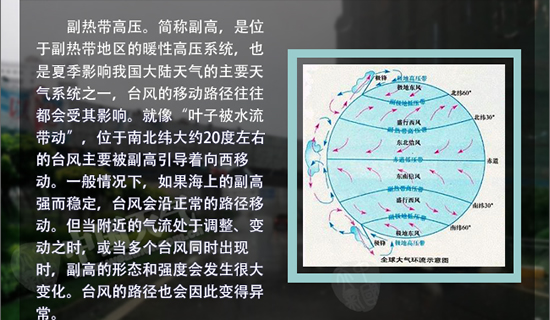 影響臺風(fēng)路徑的因素:副高