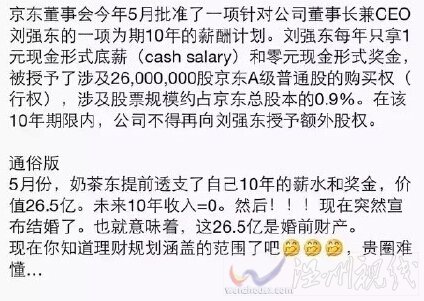 奶茶妹妹和劉強東離婚會如何