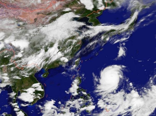 第十五號臺風天鵝高清衛星云圖