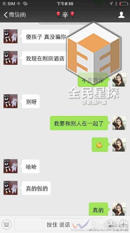 付辛博曖昧聊天