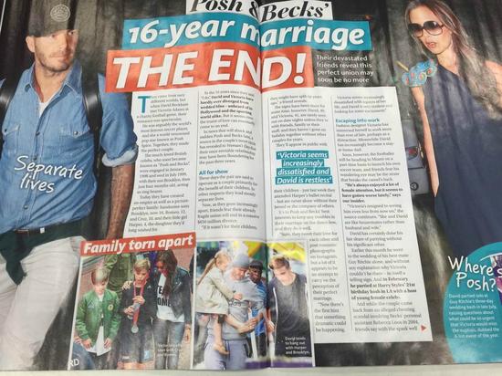 曝貝克漢姆離婚